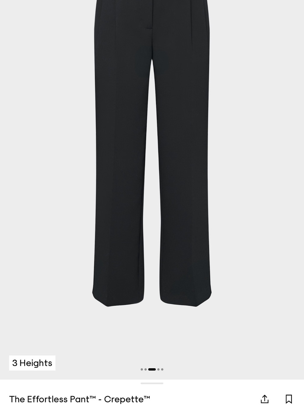 Aritzia Black Wide-Leg Trousers - Picture 2 of 2